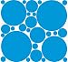 Baby : 71 Huge Bright Blue Polka Dots Circles Nursery Decor Stickers