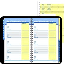 AT-A-GLANCE QuickNotes QuickNumbers Telephone/Address Book, 5 x 8 Inches, Black, Undated (86-715-05)