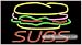 Subs Neon Sign (20H x 37L x 3D)