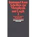 Werkausgabe in 12 Bänden: Werkausgabe, Bd.6, Schriften zur Metaphysik und Logik, Teil 2.: Bd 6