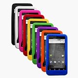 Nine Silicone Cases / Skins / Covers for Motorola Droid A855 - Black, White, Hot Pink, Red, Orange, Blue, Yellow, Purple, Green