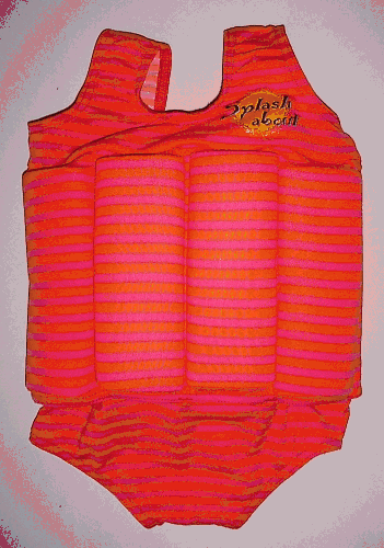 Childrens Toyshop  Toys : FloatSuit with adjustable buoyancy: Hot Mango stripe, 4 to 6 years