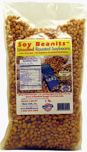 Dixie Carb Counters Soy Beanits Roasted Unsalted Soybeans 10 oz. bag