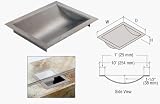 CRL Standard 8 Wide X 10 Deep X 1-9/16 High Brushed Stainless Finish Drop-In Deal Tray