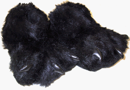 Black Bear Paw Slippers for Men and Women