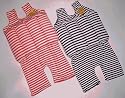 Splash About Short John style FloatSuit with adjustable buoyancy: Navy & White stripe, 1 to 2 years