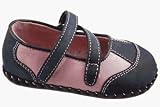PEDIPED Janine Baby Girl Mary Janes Nubuck Suede Shoes Navy Pink