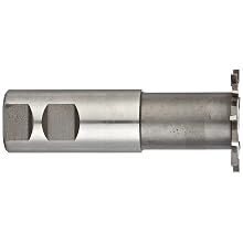 Niagara Cutter TS109 T-Slot Shank Type Cutter, High Speed Steel, Uncoated (Bright), Weldon Shank, 10 Helix Angle, 2" Cutter Diameter, 12 Tooth, 5/32" Width