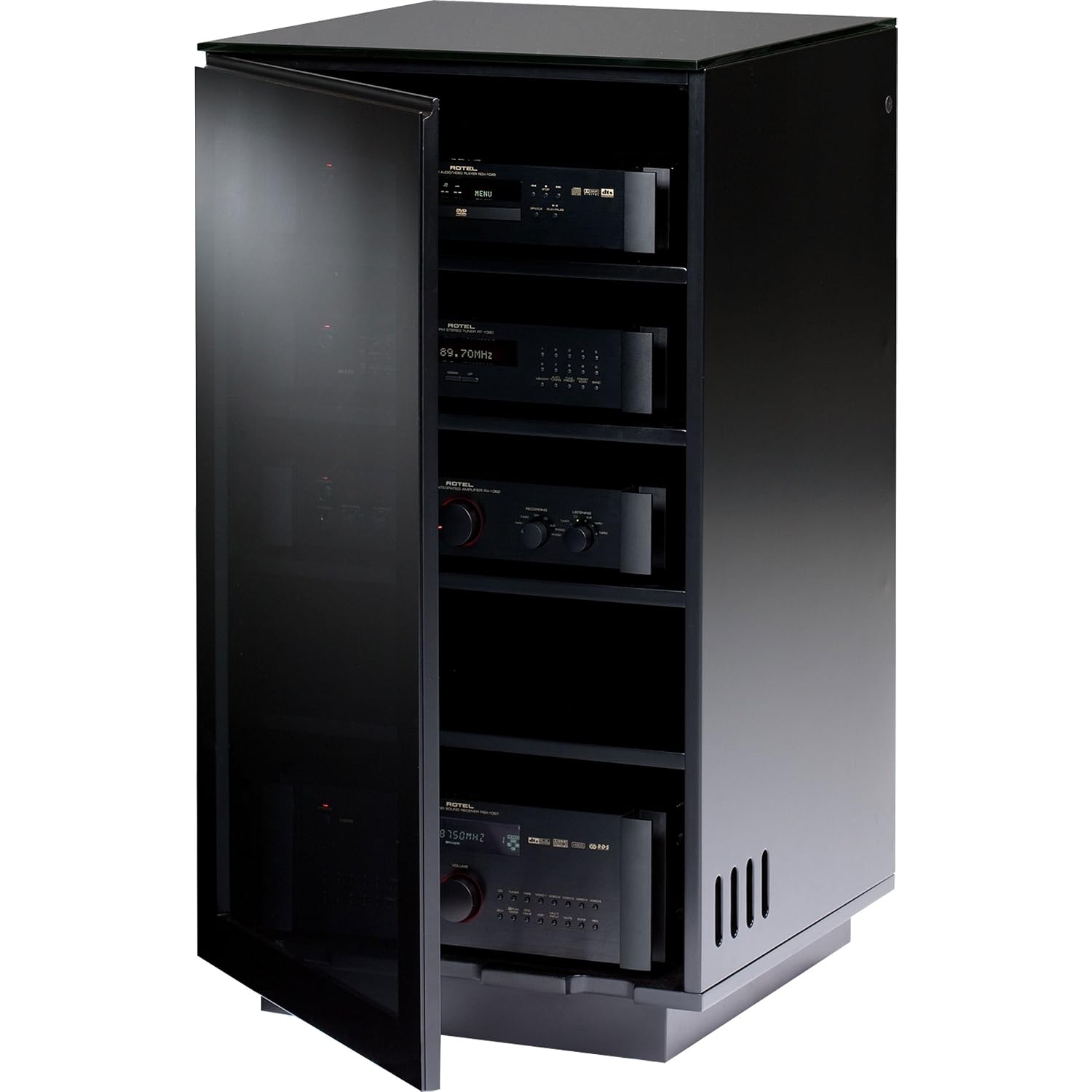 BDI MIRAGE 8222 Black Luxury Hi-Fi Cabinet