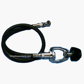 Tire Inflator to High Pressure Scuba Tank Hose Assembly