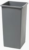 RUB356900GY - Untouchable Plastic Square Waste Receptacle