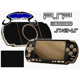 Playstation Portable 3000 (PSP-3000) Skin - NEW - BLACK system skins faceplate decal mod