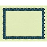 Metallic Blue Parchment Certificates - 100 Certificates