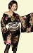 サテンKIMONO02 黒百合 (Kimono Dress/簡単着物ドレス)