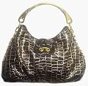 Versace Inspired Brown Croc Hobo