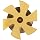 Niagara Cutter CCS150 Concave Radius Shank Type Cutter, High Speed Steel, TiN Coated, Weldon Shank, 1" Cutter Diameter, 6 Flutes, 5/32" Radius, 0.625" Width