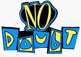 No Doubt - Classic Yellow & Blue Logo - Large Jumbo Vinyl Sticker / Decal