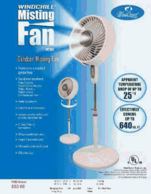 WindChaser Outdoor Misting Fan