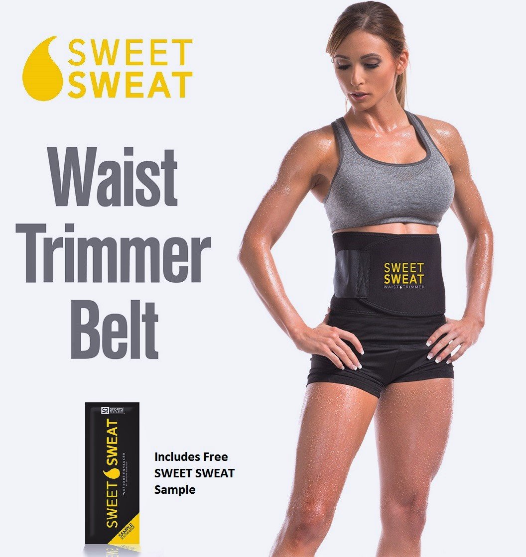 Sweet Sweat Premium Waist Trimmer For Men & Women. Includes Free Sample Of Sw.. 9 711n0rPmiVL