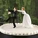 Not So Fast Humorous Bride & Groom Wedding Cake Topper Top