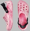 Birkis Clogs ''Fun Air Back Strap'' aus Alpro-Cell in marble pink mit schmalem Fussbett