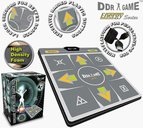 PS2 USB Energy HD 1 Foam Deluxe Dance Pad 3 in 1