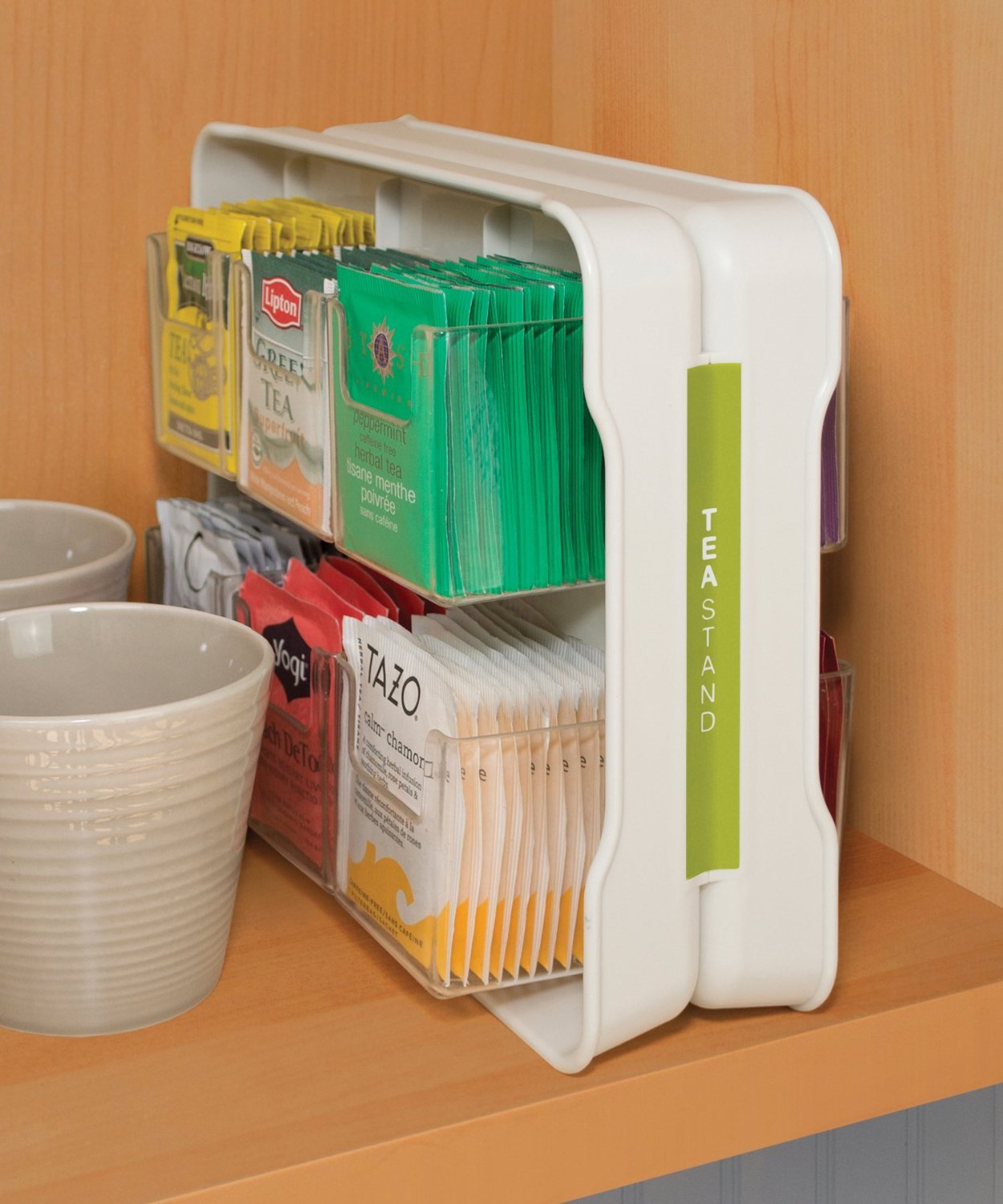Tea Bag Storage Rack Organizer Kitchen Display Holder Container