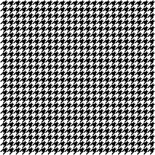 Printed Patterned Houndstooth Black Craft Cutter Vinyl Outdoor Vinyl 12"x12" 4 Pieces