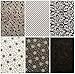 Jelly Roll 25 Cotton Quilting Fabric Strips 2.5 X 43-inch Classic Black and White No Duplicates