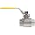 Merit Brass Stainless Steel 316 Ball Valve, Two Piece, Full Port, Lever, NPT Female