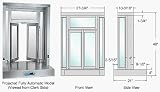 CRL Satin Anodized All Electric Fully Automatic Projected Bi-Fold Service Windows