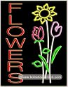 Flowers (vertical) Neon Sign (31"H x 24"L x 3"D)