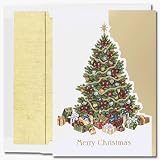  : Die-Cut Tree W/Gifts Boxed Christmas Cards