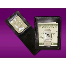 German Shepherd - Fossil Wallet with Money Clip - Laser engraved