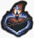 Flaming Sacred Heart with Cross - Sticker / Decal
