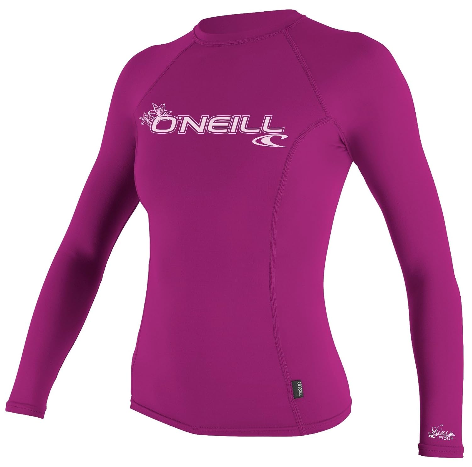 O'Neill SPF 50 Rated Women's Basic Skins Long Sleeve Crew Rash Guard