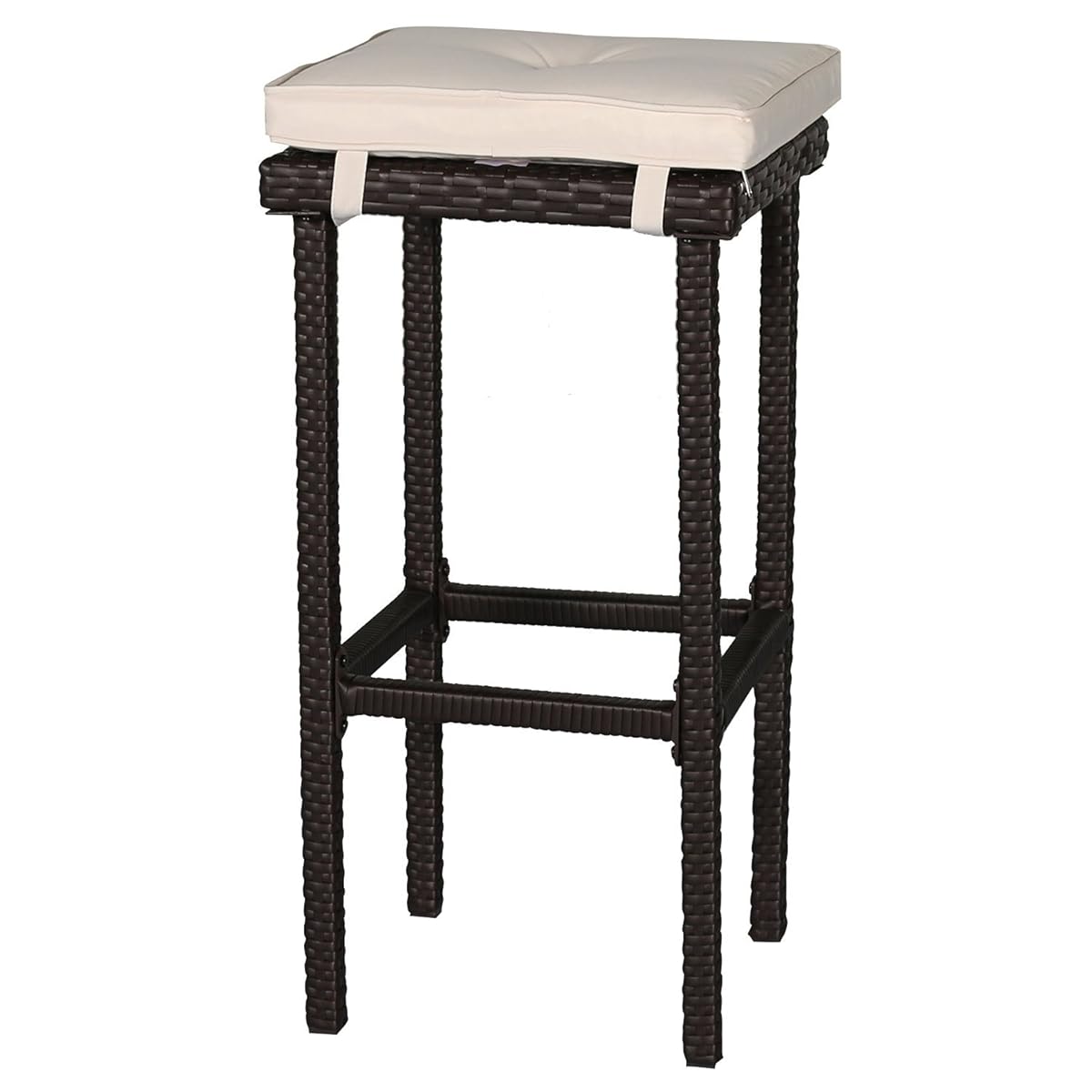 Cloud Mountain 3 PC Wicker Bar Set Patio Outdoor Garden Backyard Rattan