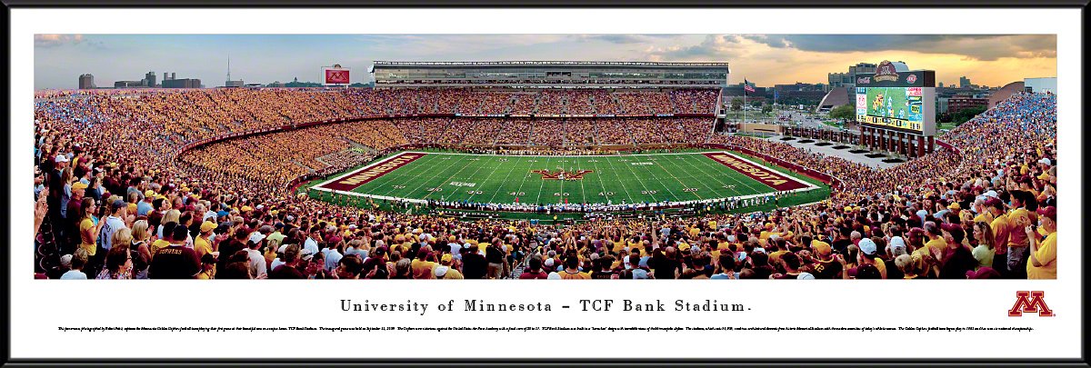 Amazon.com : Minnesota Golden Gophers - TCF Bank Stadium - Framed ... Amazon.com : Minnesota Golden Gophers - TCF Bank Stadium - Framed ...