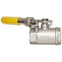 Apollo 76-500 Series Stainless Steel Ball Valve, Two Piece, Inline, Spring Return Lever, NPT Female