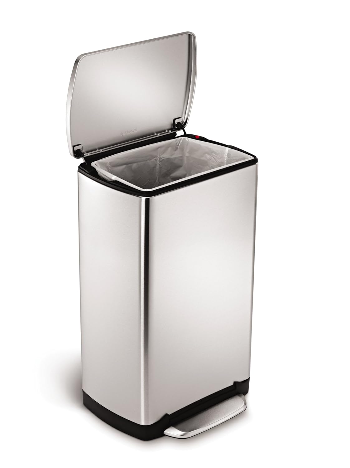 simplehuman Rectangular Step Trash Can, Fingerprint-Proof Brushed Stainless Steel, 38-Liter /10-Gallon