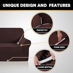 Stretch Sofa Slipcover 1 Piece Sofa Cover For 2 Cushion Couch