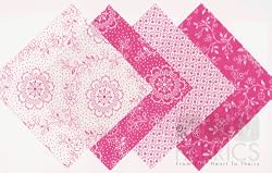 28 5" Marie Osmond Fuchsia Quilt Cotton Fabric Squares