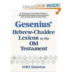 Gesenius' Hebrew and Chaldee Lexicon to the Old Testament