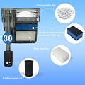 NEWKE 4 Sets of Upgraded Three-Stage Filtration Tank Filter for AquaClear 30 Power Filter