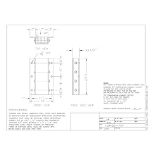 IWI Steel Face Rubber Dock Bumper, Rectangular, Laminated, Vertical Mount, 6 Holes, 20" Length, 11" Width, 4" Depth