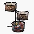 Rolodex Corporation ROL62533 Swivel Holder- 3 Tier- Mesh Steel- Black