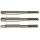 Dormer E500 High-Speed Steel Straight Flute Tap Set, Uncoated (Bright) Finish, Round Shank with Square End, 3-Piece Set (1 Each of Incomplete Profile Taper and Plug Chamfers, 1 Standard Bottoming Chamfer)