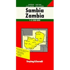 Freytag Berndt Autokarten, Sambia: Road Map (Country Road & Touring)