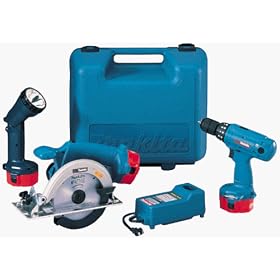 Makita DK1022L 14.4 Volt Drill, Circular Saw and Light Combo Kit
