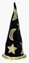 Kid's Black & Gold Wizard Hat